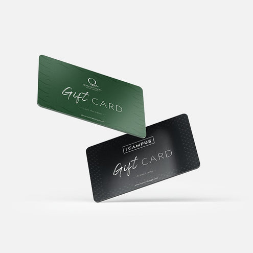 QDL gift cards in green and black